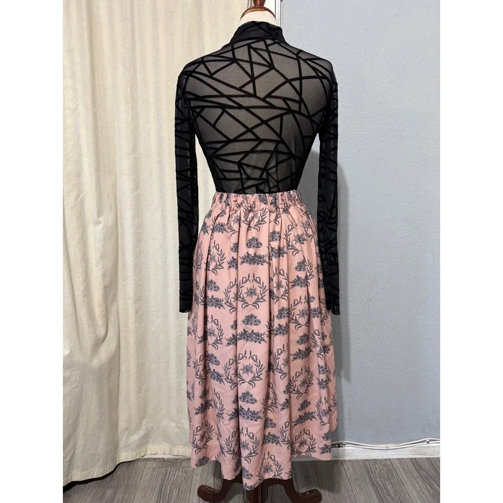CarLucci Kids Girls Blush Floral Print‎ Elastic Waist Midi Skirt Size XL Peasant
